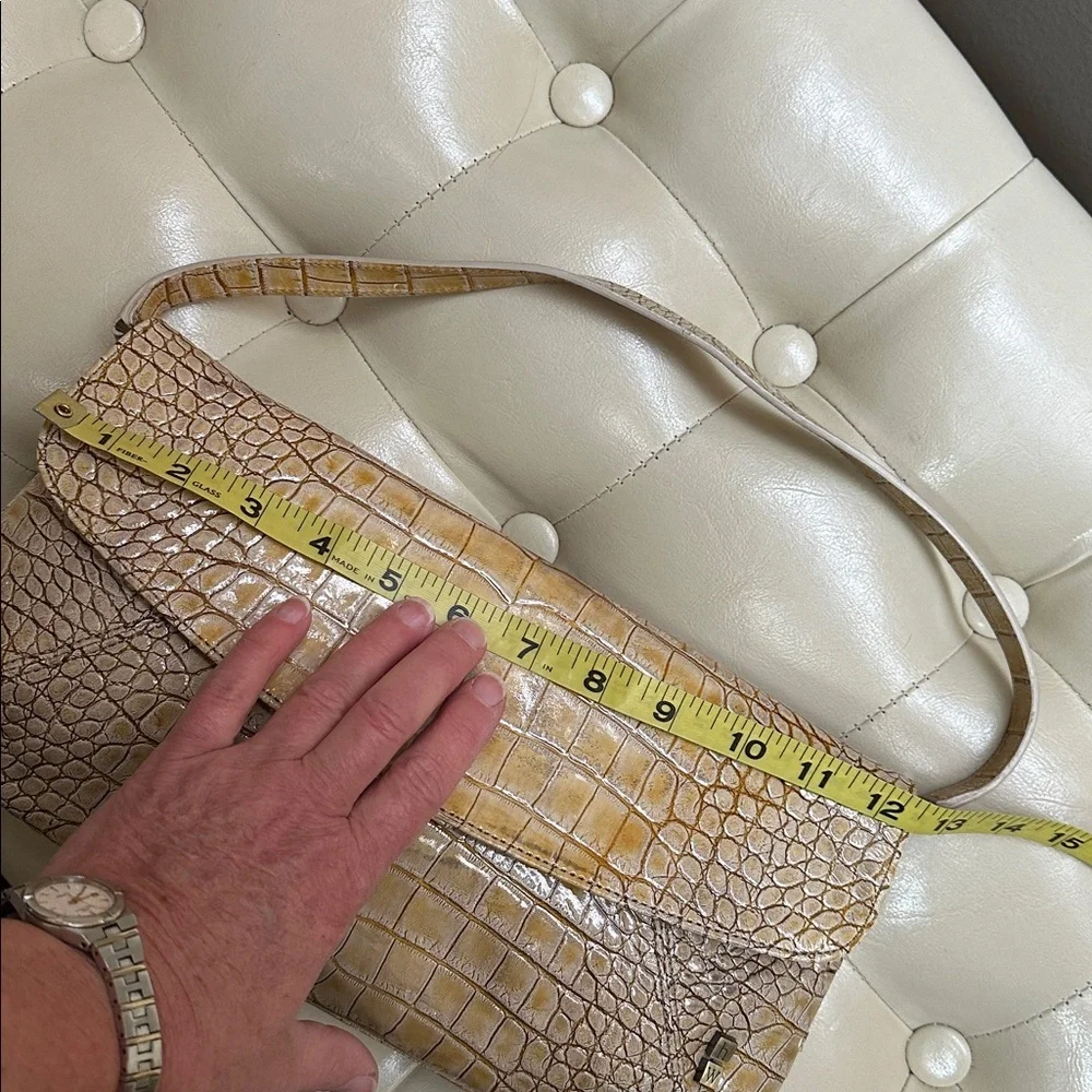 Helen Welsh Real Leather Croc-Embossed Bag